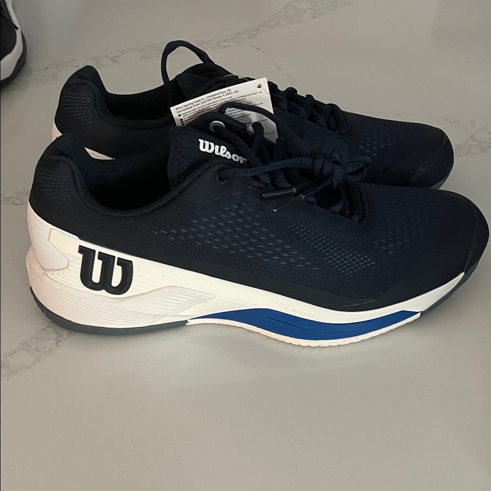 Wilson Navy and White Tennis Shoes